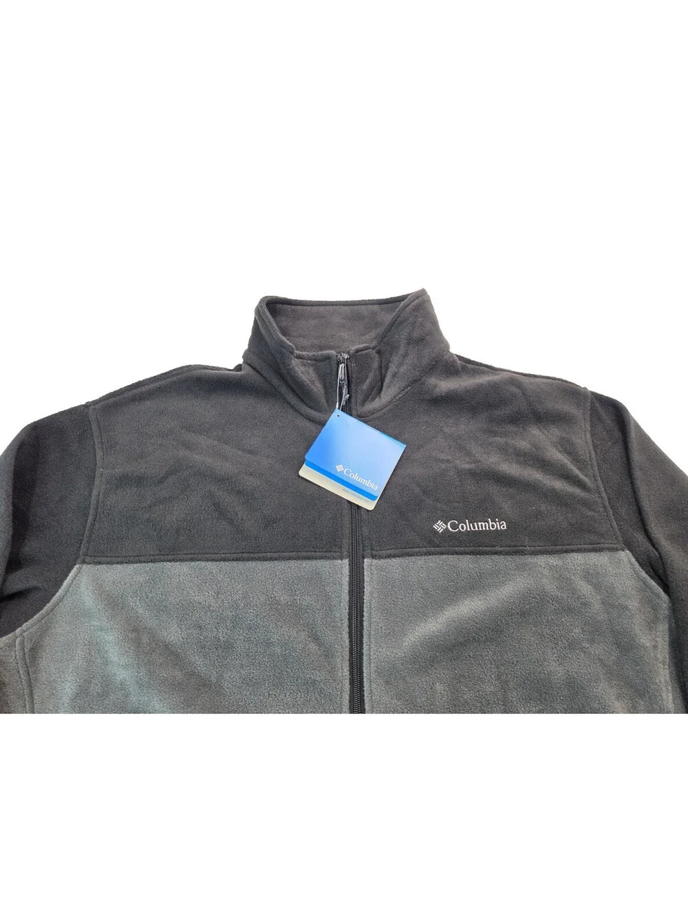 Columbia Steens Mountain 2.0 Black Gray Fleece Full Zip Jacket Mens XXL 2XL NEW